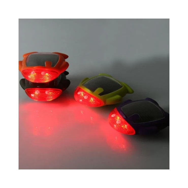 Penguin Shape Solar Bike Warning Red LED Tail Light