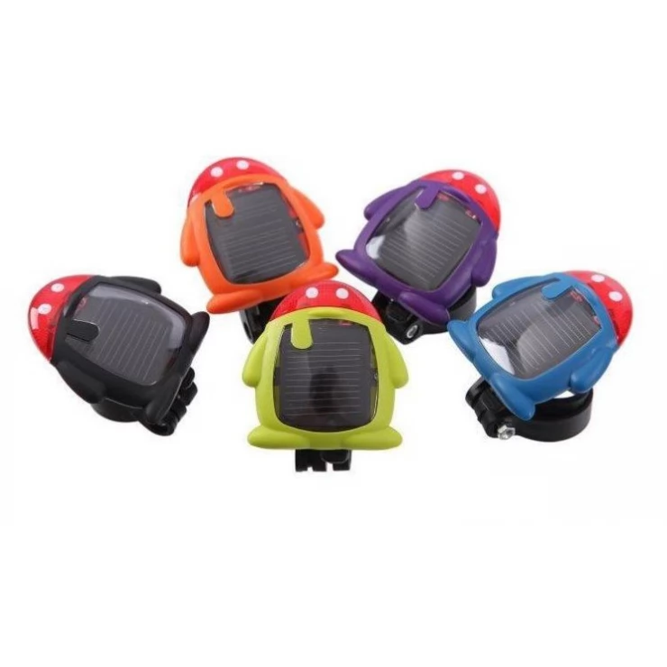 Penguin Shape Solar Bike Warning Red LED Tail Light