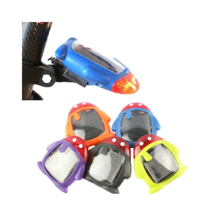 Penguin Shape Solar Bike Warning Red LED Tail Light
