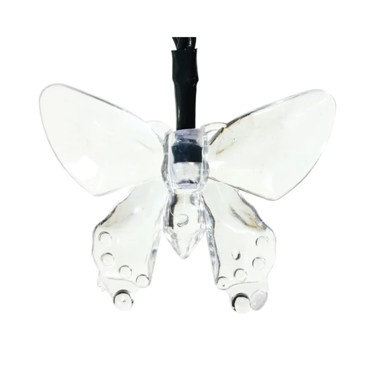 Solar Colorful Butterfly String 20 LED Fairy Lights Party Tree Decor