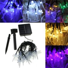 Solar Colorful Dragonfly Fairy Lights 20 LED Party Outdoor Decoration