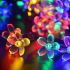 Solar Colorful Flower String 50 LED Fairy Lights Party Outdoor Holiday Decoration