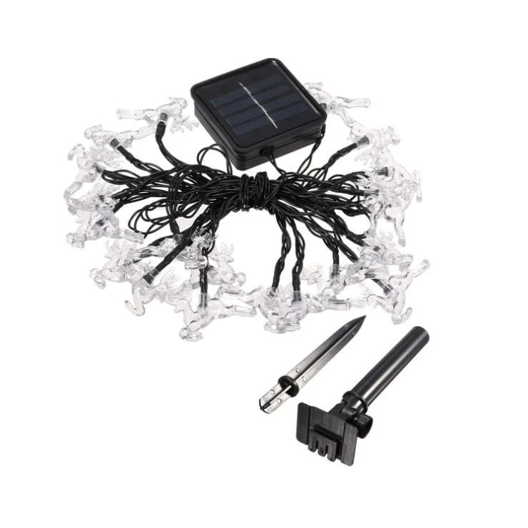 Solar Colorful Small Deer String Fairy Lights 20 LED Party Tree Decor