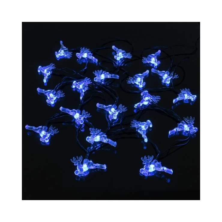 Solar Colorful Small Deer String Fairy Lights 20 LED Party Tree Decor