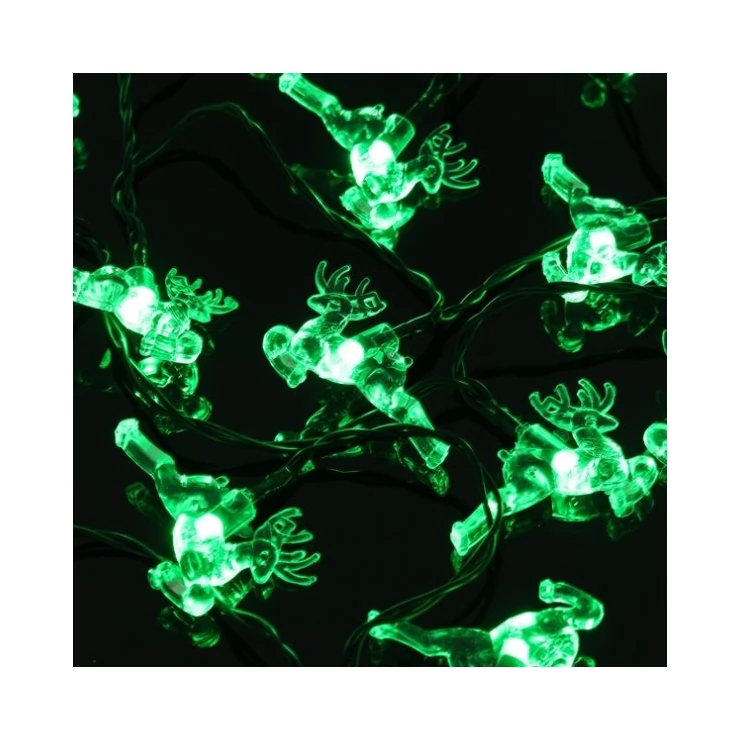 Solar Colorful Small Deer String Fairy Lights 20 LED Party Tree Decor