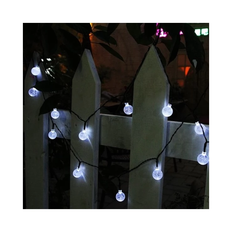 Solar Cristal Balls Fairy String 30 LED Party Decoration Lights