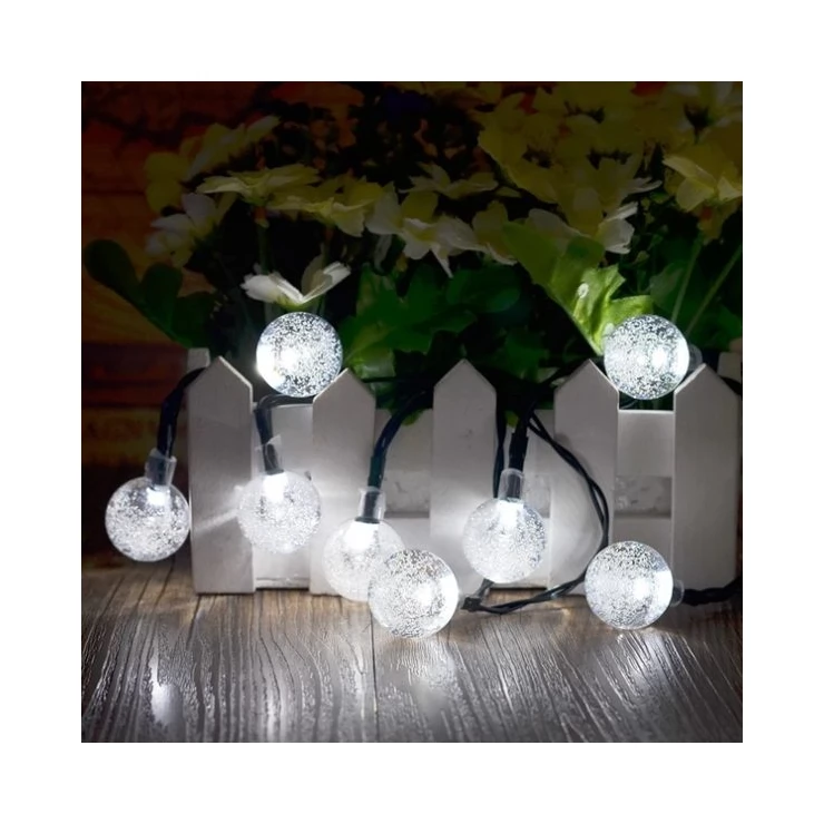 Solar Cristal Balls Fairy String 30 LED Party Decoration Lights