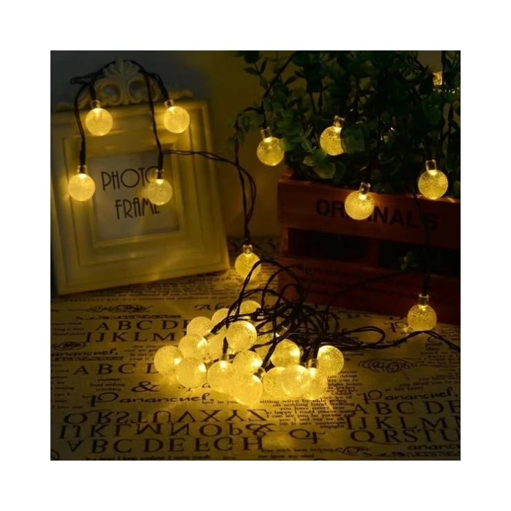 Solar Cristal Balls Fairy String 30 LED Party Decoration Lights