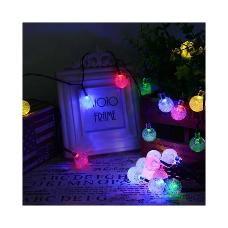 Solar Cristal Balls Fairy String 30 LED Party Decoration Lights