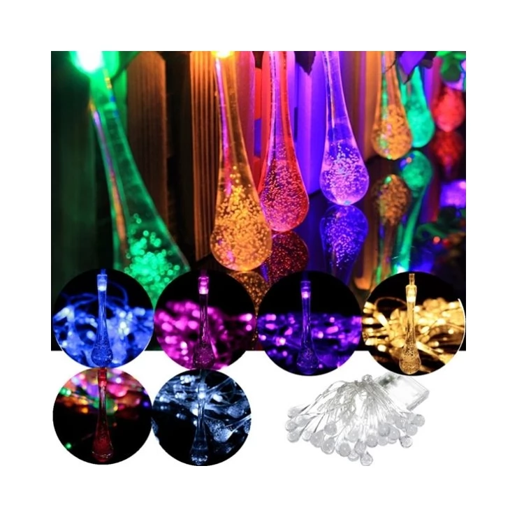 Solar Raindrop Fairy String 30 LED Party Decoration Lights