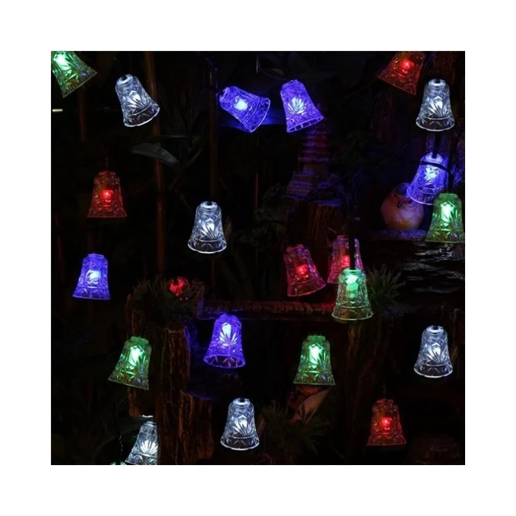 Solar Small Bells Fairy Light 20 LED String Outdoor Party Decoration