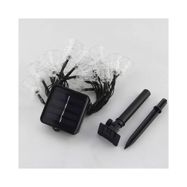 Solar Small Bells Fairy Light 20 LED String Outdoor Party Decoration