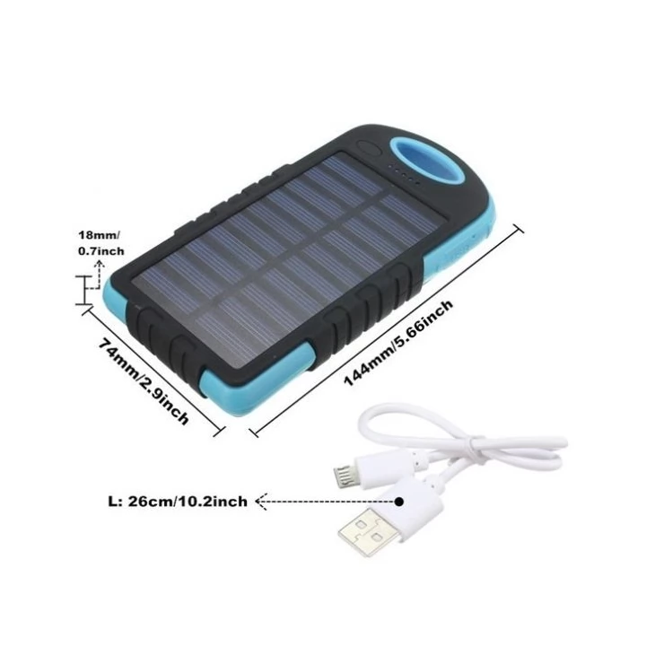 8000mAh Solar Battery Charger Universal Travel Portable Power Bank