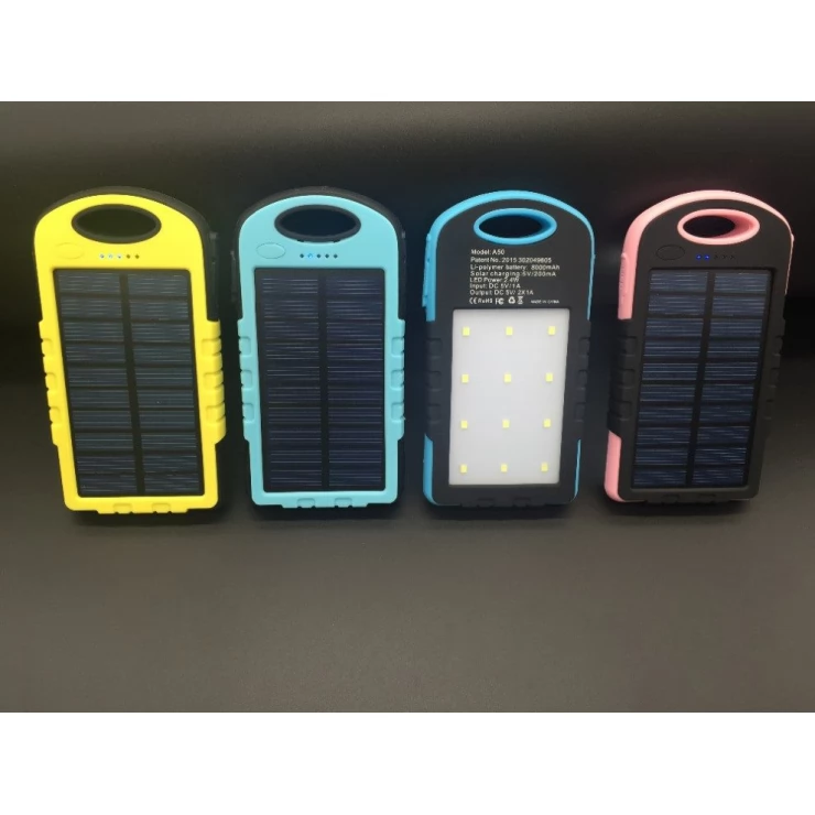 8000mAh Solar Battery Charger Universal Travel Portable Power Bank
