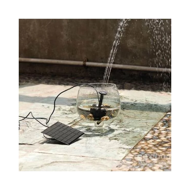 7V 1.12W Compact Solar Pond Fountain Water Pump for Garden Decoration Solar Water Pumps