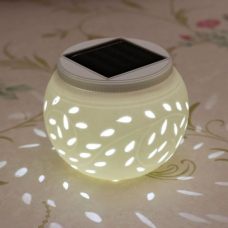 Indoor solar light Ceramic Color Changing Solar Table Lamp suitable for Garden
