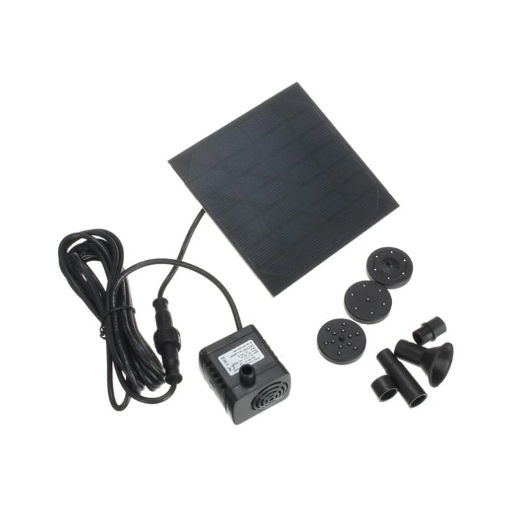 Outdoor 7V 1.2W Solar Water Feature with submersible Water Pump for Garden Pond Solar Water Pumps