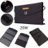 Portable 20W Foldable Solar Battery Charger panel with Dual USB Port