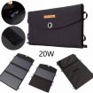 Portable 20W Foldable Solar Battery Charger panel with Dual USB Port
