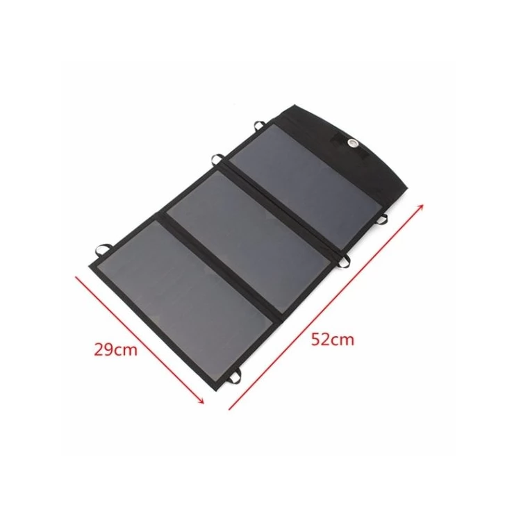 Portable 20W Foldable Solar Battery Charger panel with Dual USB Port