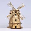 Solar 3D Wooden Puzzle DIY Educational Toy – Holland Windmill model