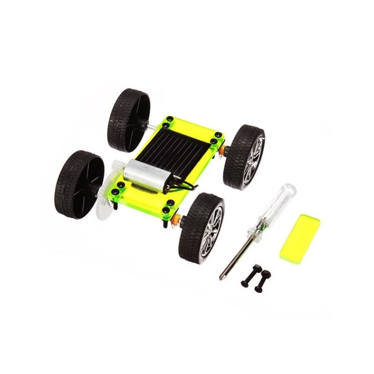 Mini Solar Car Educational Toy model for self-assembly