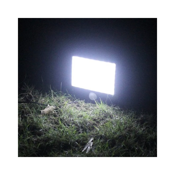 Ultra-Bright 56 LED Solar Flood Light with Security PIR motion sensor and wall mount