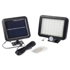 Ultra-Bright 56 LED Solar Flood Light with Security PIR motion sensor and wall mount
