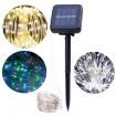 Solar copper wire fairy lights string 200 LED for outdoor Christmas garden decoration