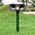 Dual speaker Ultrasonic Solar animal repeller with PIR Sensor