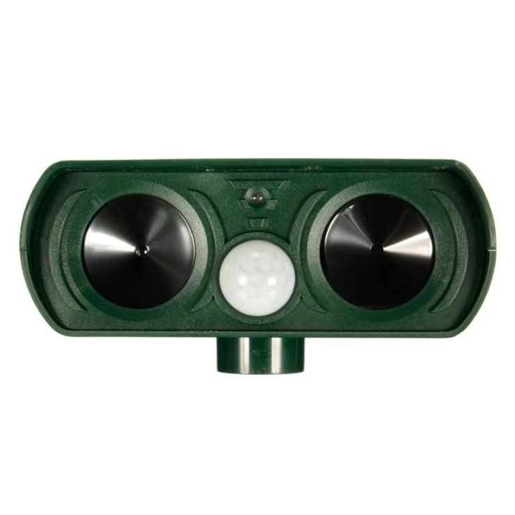 Dual speaker Ultrasonic Solar animal repeller with PIR Sensor