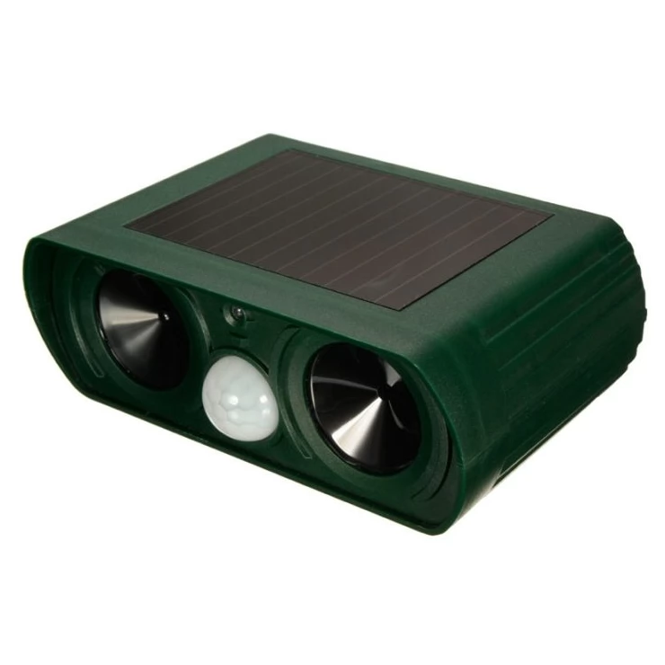 Dual speaker Ultrasonic Solar animal repeller with PIR Sensor