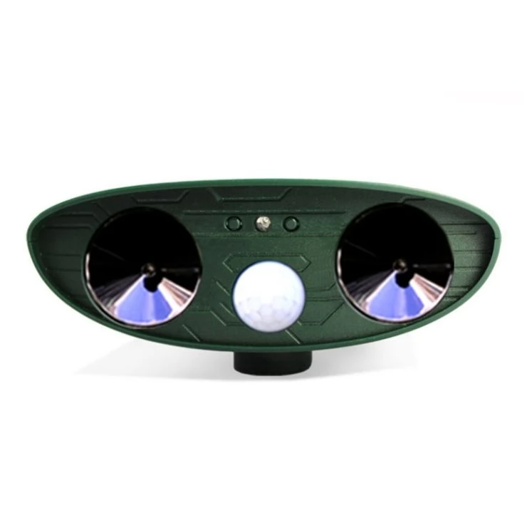 Ultrasonic dual speaker Solar animal repeller with Motion Sensor
