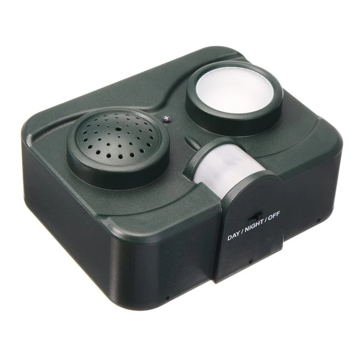 Acousto-Optic LED Ultrasonic Solar birds repeller with wall mount