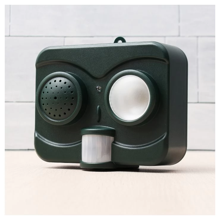 Acousto-Optic LED Ultrasonic Solar birds repeller with wall mount