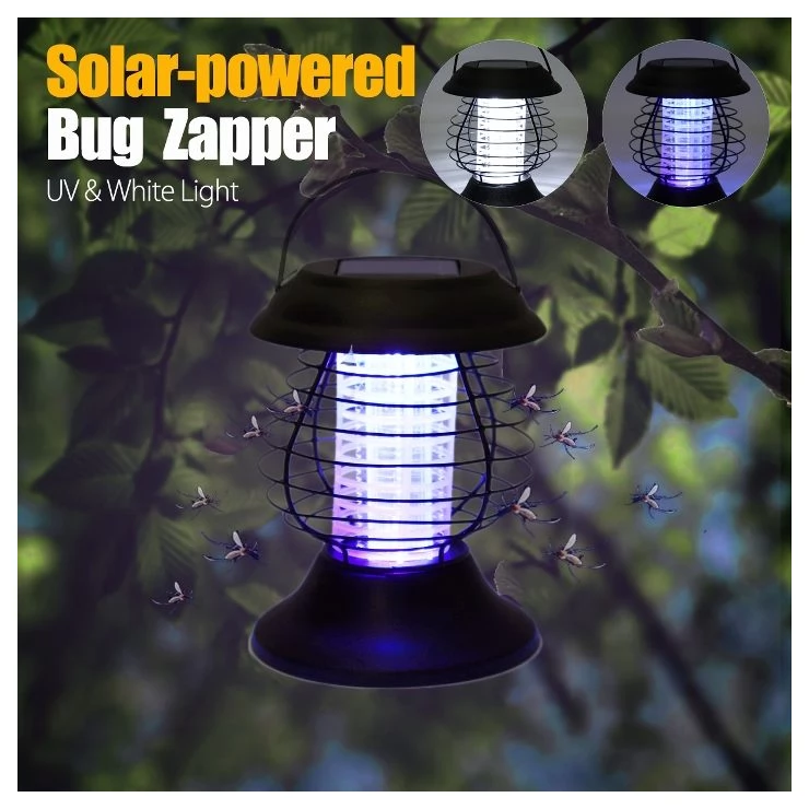 Outdoor UV Solar mosquito zapper Insect killer LED lamp