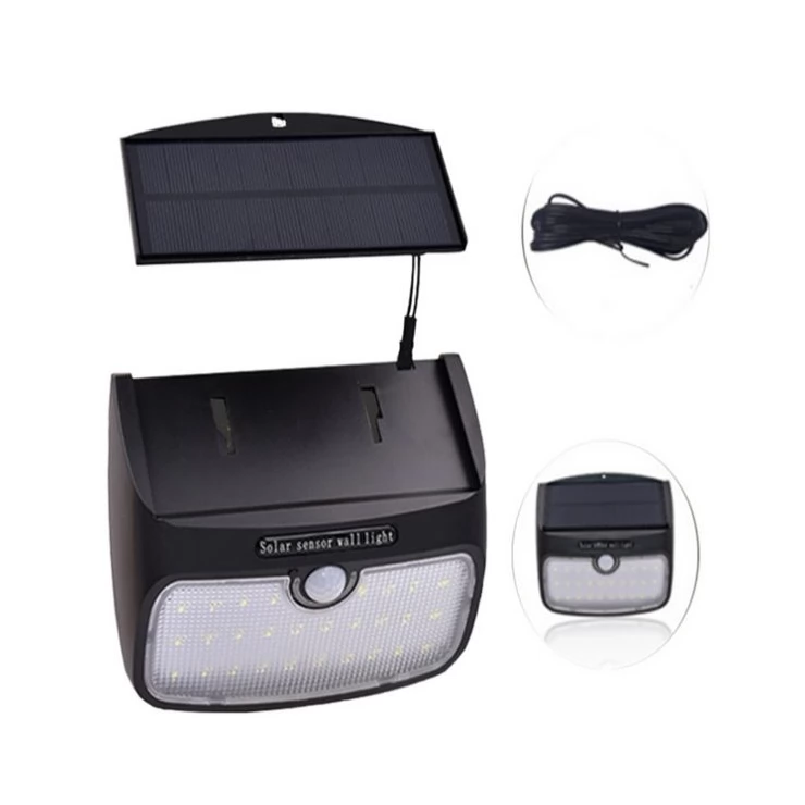 Outdoor Bright 5W 48 LED wall Solar Motion Sensor Light with detachable Solar Panel