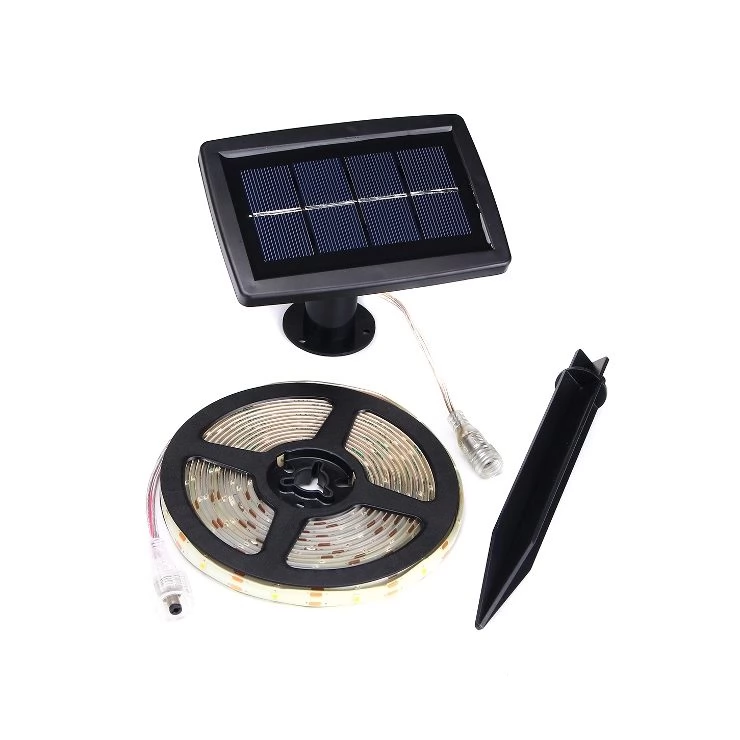 Outdoor Festive 5m Solar 150 LED Strip Fairy Light with White or Warm White lighting