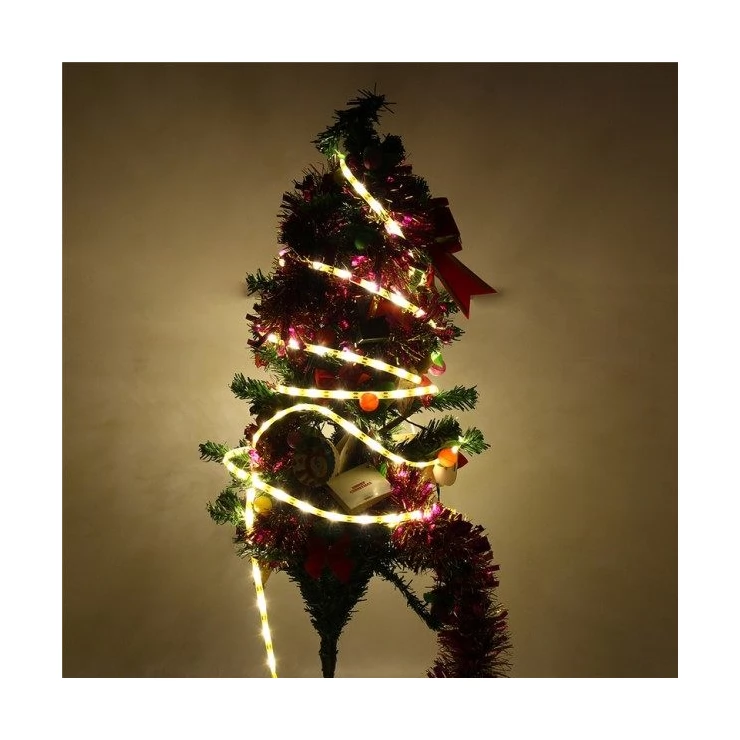 Outdoor Festive 5m Solar 150 LED Strip Fairy Light with White or Warm White lighting