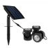 Underwater submersible LED Solar Pool Lights with triple spotlight heads