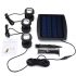 Underwater submersible LED Solar Pool Lights with triple spotlight heads