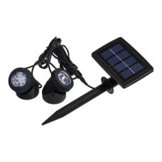 Submersible Underwater LED Solar Pool Light with Dual spotlight heads