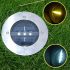 Set of Outdoor 3 LED Solar Path Lights for deck, garden lawn, landscape