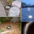 Set of Outdoor 3 LED Solar Path Lights for deck, garden lawn, landscape