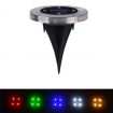 Set of Stainless Steel 4 LED Ground Buried Solar Path Light for deck, garden lawn