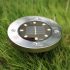 Set of Stainless Steel 8 LED Ground Solar Path Light for Deck, Driveway & Garden