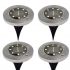 Set of Stainless Steel 8 LED Ground Solar Path Light for Deck, Driveway & Garden