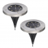 Set of Stainless Steel 8 LED Ground Solar Path Light for Deck, Driveway & Garden