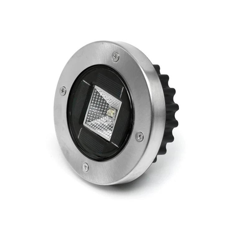 Set of Stainless Steel Buried 1W Bright Solar Path Light for Deck Garden Lawn