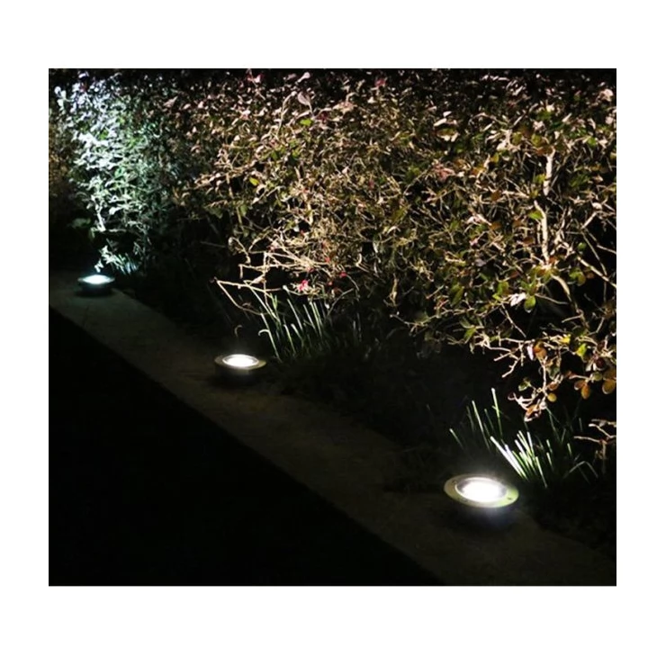 Set of Stainless Steel Buried 1W Bright Solar Path Light for Deck Garden Lawn